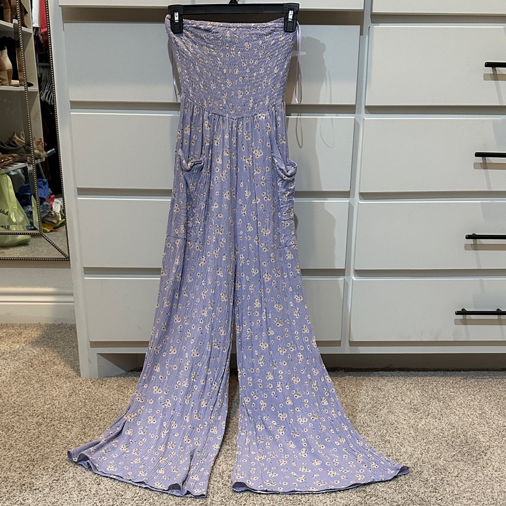 Floral Blue Jumpsuit